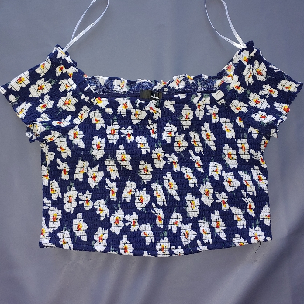 Lulu's Smocked Floral Crop Top